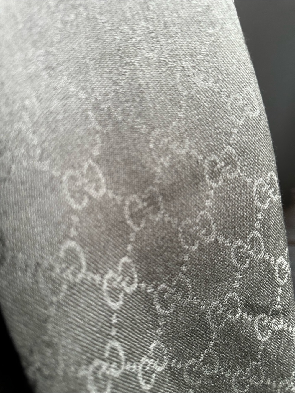 Gucci GG Monogram Dark Green Wool Silk Shawl Scarf 49.2” x 49.2”